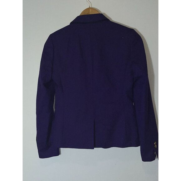 J.Crew Womens Schoolboy Career Blazer Size 0 Purple Wool - Picture 7 of 10